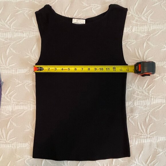 COLDWATER CREEK Cotton Knit/Silk Blend Sleeveless Tank Top Size Medium - Picture 5 of 8